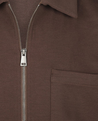 Pique Jacket | Chocolate Brown