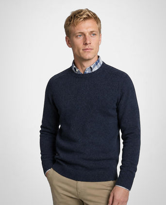 Trui Lamswol Ronde Hals | Navy