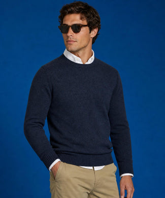 Trui Lamswol Ronde Hals | Navy Trui Lamswol Ronde Hals | Navy
