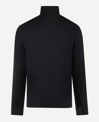 Cotton-Cashmere Turtleneck Sweater | Navy