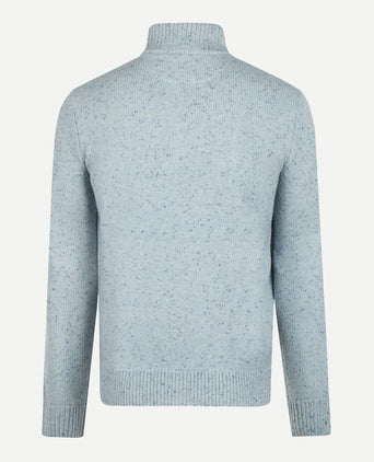 Fishermans Zip Thru Vest Wol | Light Blue