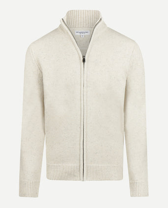 Fishermans Zip Thru Vest Wol | Stone
