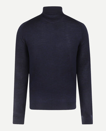 Fine Merino Zip Thru Vest | Navy