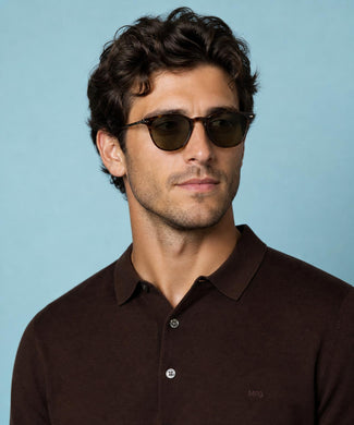 Fine Merino Longsleeve Polo | Chocolate Brown Fine Merino Longsleeve Polo | Chocolate Brown