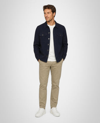 Button Vest Wolblend | Navy