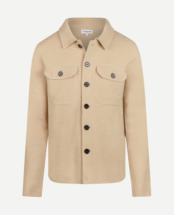 Button Vest Wolblend | Camel