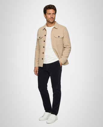 Button Vest Wolblend | Camel
