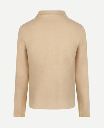 Button Vest Wolblend | Camel