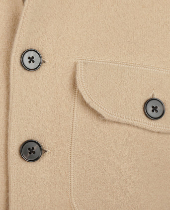 Button Vest Wolblend | Camel