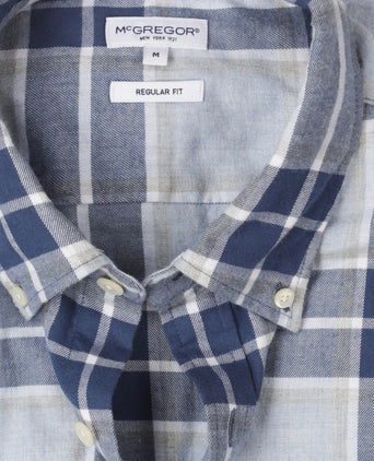 Overhemd Melange Ruit | Light Blue
