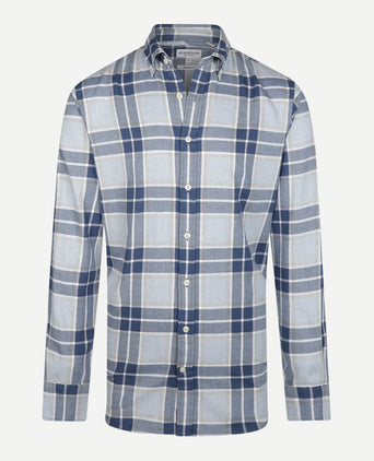 Overhemd Melange Ruit | Light Blue