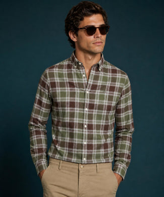 Flannel Check Shirt #5 | Dark Olive Flannel Check Shirt #5 | Dark Olive