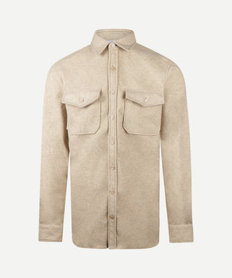 Wool Look Overshirt | Sand Wool Look Overshirt | Sand