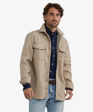 Wool Look Overshirt | Sand Wool Look Overshirt | Sand