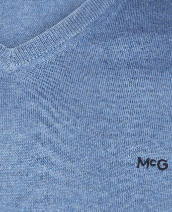 Sweater Cotton-Cashmere V-Neck | Vintage Blue