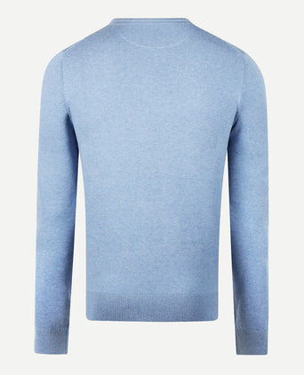 Trui Katoen-Kasjmier V-Hals | Ice Blue