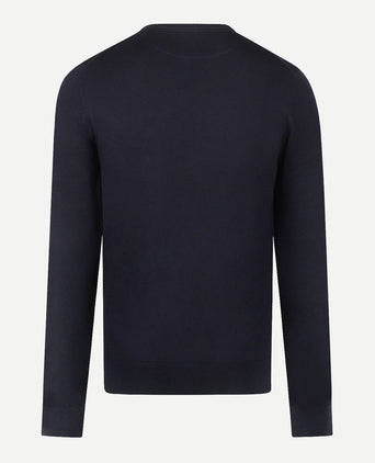 Trui Katoen-Kasjmier V-Hals | Navy