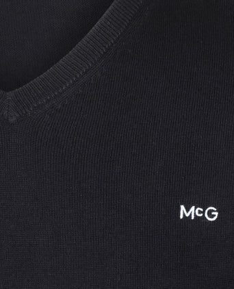 Trui Katoen-Kasjmier V-Hals | Navy