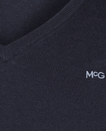 Sweater Cotton Merino V-Neck | Navy