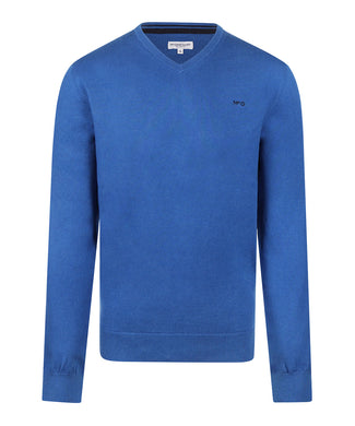 Sweater Cotton-Cashmere V-Neck | Cobalt Sweater Cotton-Cashmere V-Neck | Cobalt