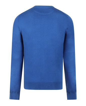 Sweater Cotton-Cashmere V-Neck | Cobalt