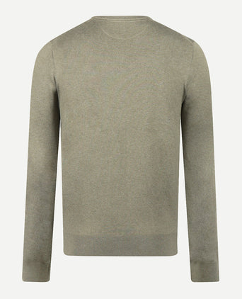 Trui Katoen-Kasjmier V-Hals | Light Olive