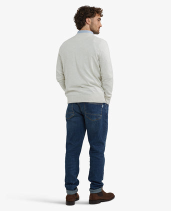 Sweater Cotton Merino V-Neck | Off White