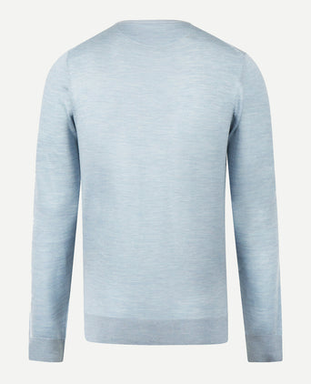 V-Neck Sweater Luxury Merino Wool | Light Blue