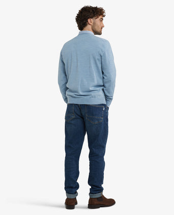 V-Neck Sweater Luxury Merino Wool | Light Blue