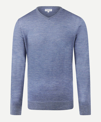 V-Neck Sweater Luxury Merino Wool | Vintage Blue V-Neck Sweater Luxury Merino Wool | Vintage Blue