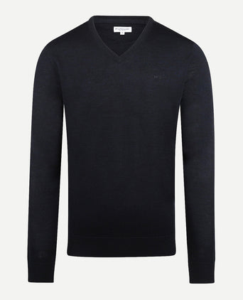 Trui V-Hals Luxe Merinowol | Navy