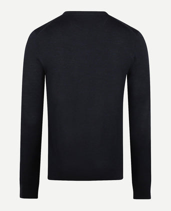 Trui V-Hals Luxe Merinowol | Navy