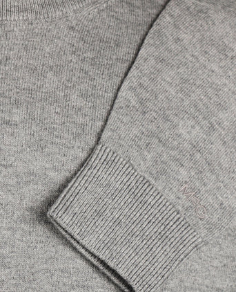 Trui Katoen-Kasjmier Ronde Hals | Medium Grey Melange