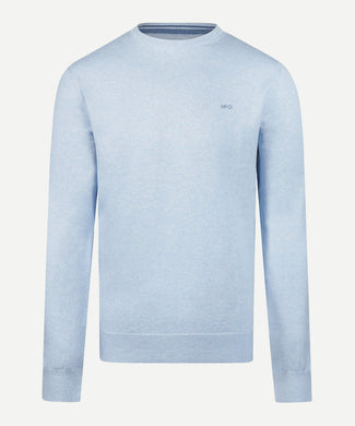 Trui Katoen-Kasjmier Ronde Hals | Light Blue Trui Katoen-Kasjmier Ronde Hals | Light Blue