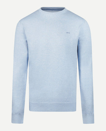 Trui Katoen-Kasjmier Ronde Hals | Light Blue