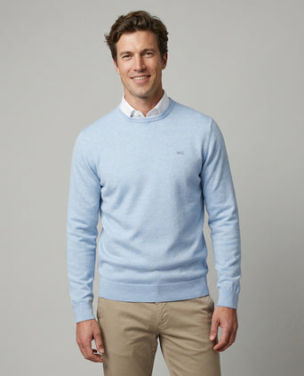 Sweater Cotton-Cashmere Round Neck | Light Blue