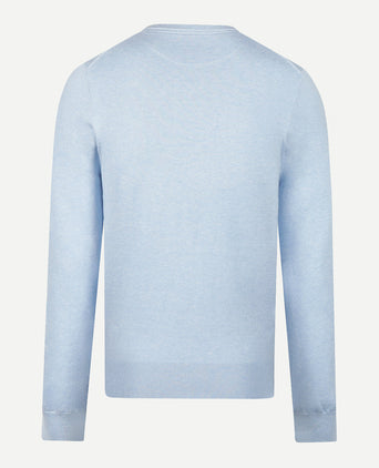 Trui Katoen-Kasjmier Ronde Hals | Light Blue