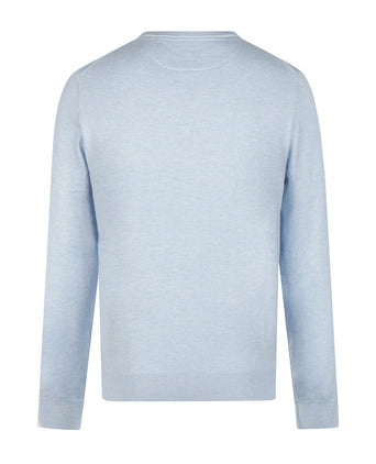 Sweater Cotton-Cashmere Round Neck | Light Blue