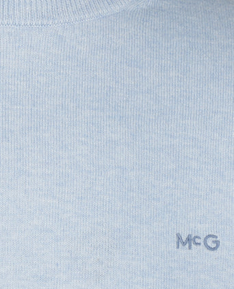 Trui Katoen-Kasjmier Ronde Hals | Light Blue