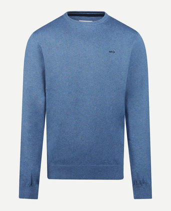 Trui Logo Katoen Cashmere Ronde Hals | Vintage Blue