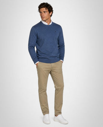 Sweater Cotton-Cashmere Round Neck | Vintage Blue
