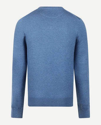 Trui Katoen-Kasjmier Ronde Hals | Vintage Blue
