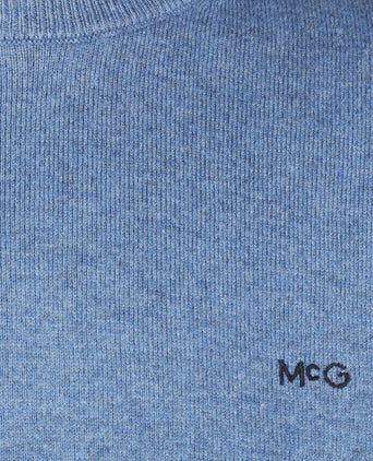 Trui Katoen-Kasjmier Ronde Hals | Vintage Blue