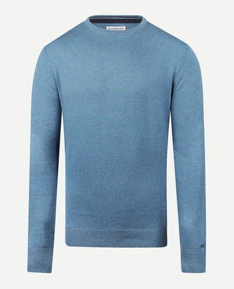 Trui Katoen-Kasjmier Ronde Hals | Worker Blue