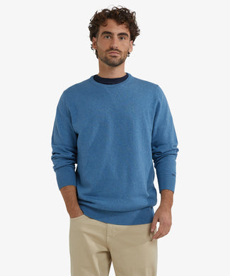 Sweater Cotton Merino Crew Neck | Worker Blue Sweater Cotton Merino Crew Neck | Worker Blue