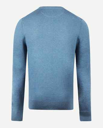 Trui Katoen Merino Ronde Hals | Worker Blue