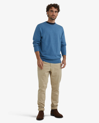 Trui Katoen Merino Ronde Hals | Worker Blue