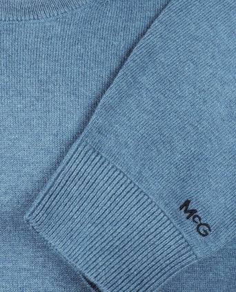 Trui Katoen-Kasjmier Ronde Hals | Worker Blue