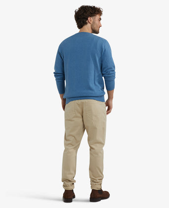 Trui Katoen Merino Ronde Hals | Worker Blue