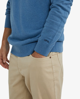 Sweater Cotton Merino Crew Neck | Worker Blue